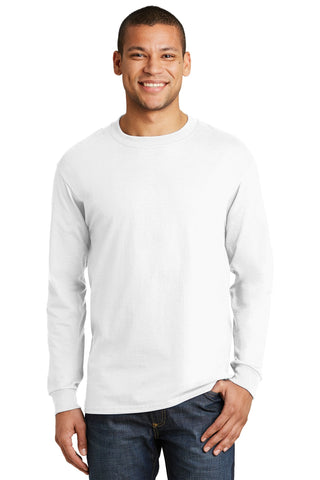 Hanes Beefy-T -  100% Cotton Long Sleeve T-Shirt.  5186