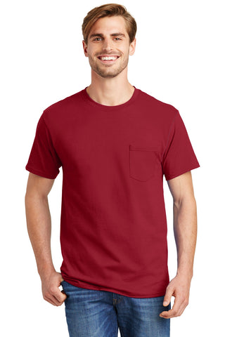 Hanes - Authentic 100%  Cotton T-Shirt with Pocket.  5590