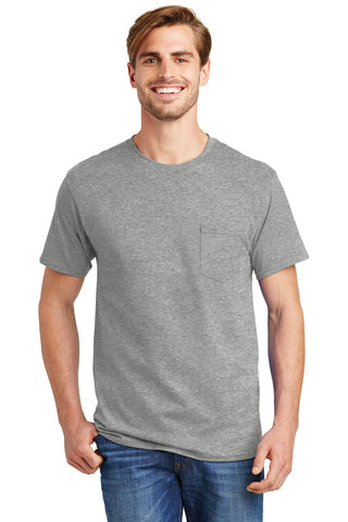 Hanes - Authentic 100%  Cotton T-Shirt with Pocket.  5590