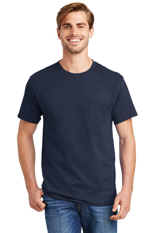 Hanes - Authentic 100%  Cotton T-Shirt with Pocket.  5590