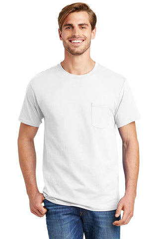 Hanes - Authentic 100%  Cotton T-Shirt with Pocket.  5590