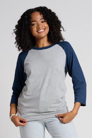 Jerzees ®  Unisex Premium Blend Combed Ring Spun 3/4-Sleeve Raglan 560R