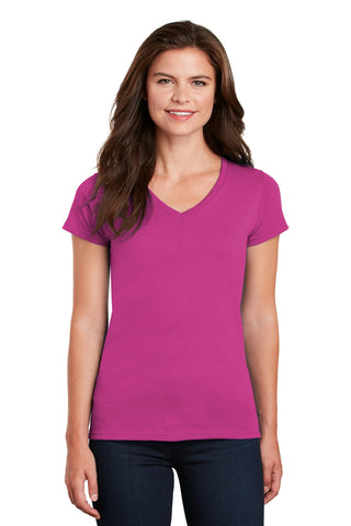 Gildan Ladies Heavy Cotton 100% Cotton V-Neck T-Shirt. 5V00L