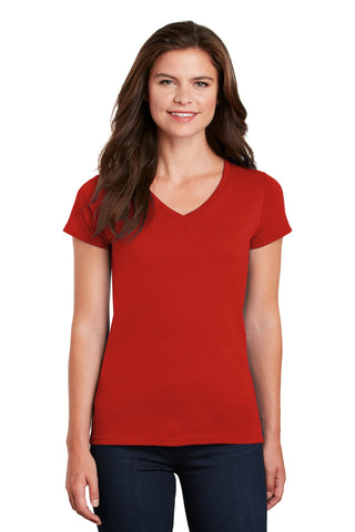 Gildan Ladies Heavy Cotton 100% Cotton V-Neck T-Shirt. 5V00L