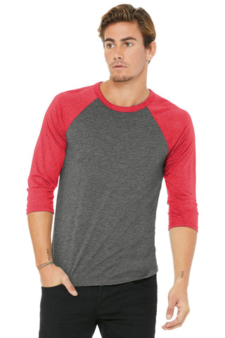 BELLA+CANVAS  Unisex 3/4-Sleeve Baseball Tee. BC3200