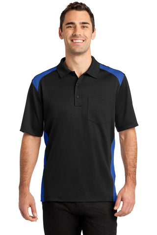 CornerStone Select Snag-Proof Two Way Colorblock Pocket Polo. CS416