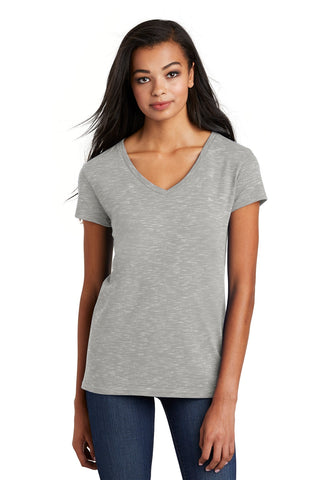 District  Women's Medal V-Neck Tee. DT664