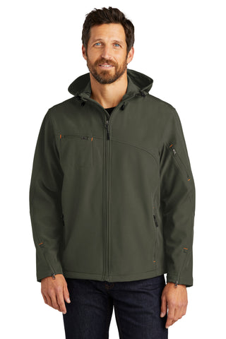 Port Authority Textured Hooded Soft Shell Jacket. J706