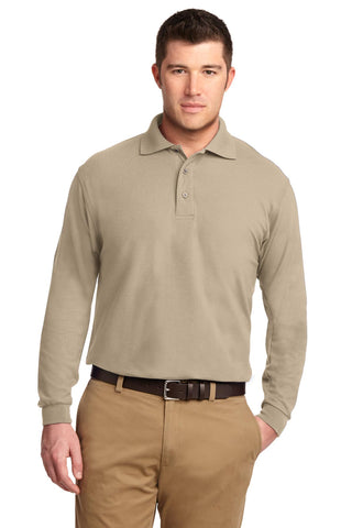 Port Authority Silk Touch Long Sleeve Polo.  K500LS