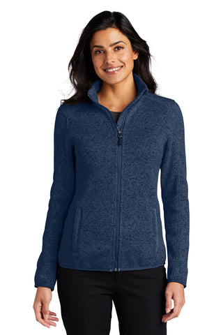 Port Authority Ladies Sweater Fleece Jacket. L232