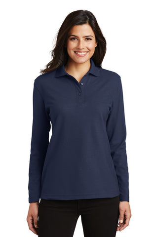 Port Authority Ladies  Silk Touch Long Sleeve Polo.  L500LS