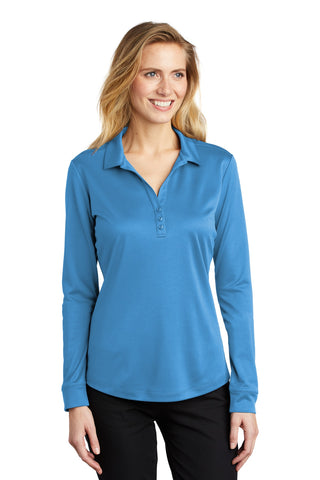 Port Authority  Ladies Silk Touch   Performance Long Sleeve Polo. L540LS