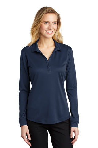 Port Authority  Ladies Silk Touch   Performance Long Sleeve Polo. L540LS