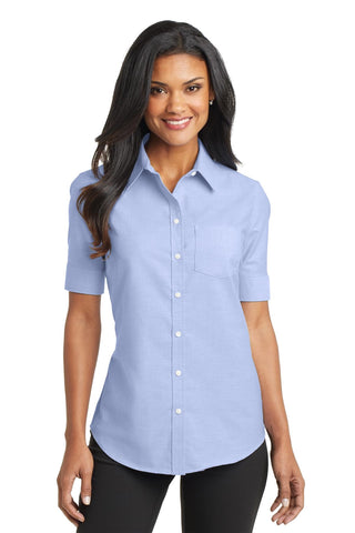 Port Authority Ladies Short Sleeve SuperPro Oxford Shirt. L659