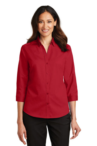 Port Authority Ladies 3/4-Sleeve SuperPro Twill Shirt. L665