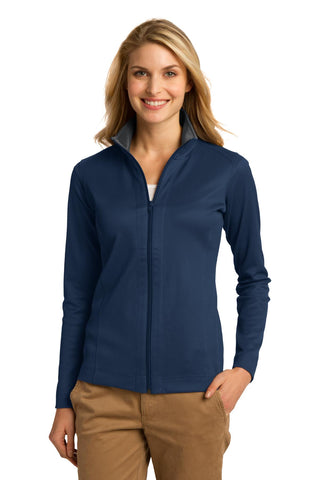 Port Authority Ladies Vertical Texture Full-Zip Jacket. L805