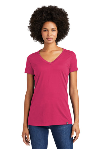 New Era  Ladies Heritage Blend V-Neck Tee. LNEA101