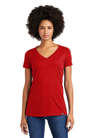 New Era  Ladies Heritage Blend V-Neck Tee. LNEA101