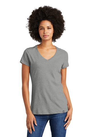 New Era  Ladies Heritage Blend V-Neck Tee. LNEA101