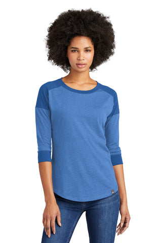 New Era  Ladies Heritage Blend 3/4-Sleeve Baseball Raglan Tee. LNEA104