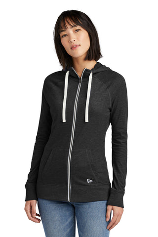 New Era  Ladies Sueded Cotton Blend Full-Zip Hoodie. LNEA122