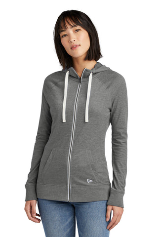 New Era  Ladies Sueded Cotton Blend Full-Zip Hoodie. LNEA122