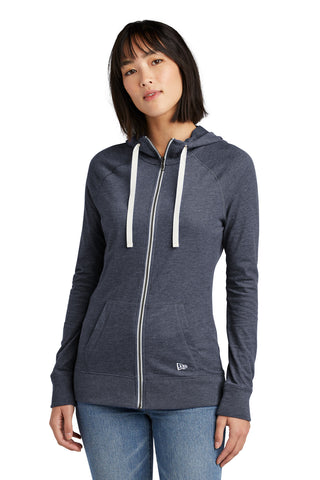 New Era  Ladies Sueded Cotton Blend Full-Zip Hoodie. LNEA122