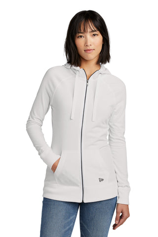 New Era  Ladies Sueded Cotton Blend Full-Zip Hoodie. LNEA122