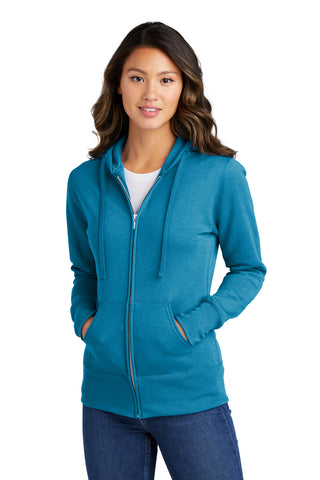 Port & Company Ladies Core Fleece Full-Zip Hooded Sweatshirt. LPC78ZH