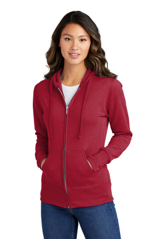 Port & Company Ladies Core Fleece Full-Zip Hooded Sweatshirt. LPC78ZH