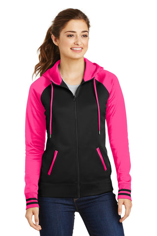 Sport-Tek Ladies Sport-Wick Varsity Fleece Full-Zip Hooded Jacket. LST236