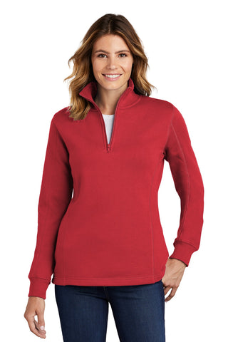 Sport-Tek Ladies 1/4-Zip Sweatshirt. LST253