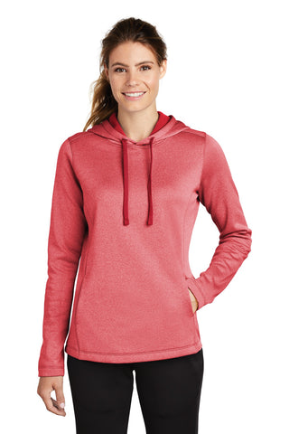 Sport-Tek  Ladies PosiCharge  Sport-Wick  Heather Fleece Hooded Pullover. LST264