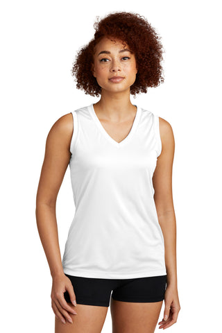 Sport-Tek Ladies Sleeveless PosiCharge Competitor V-Neck Tee. LST352