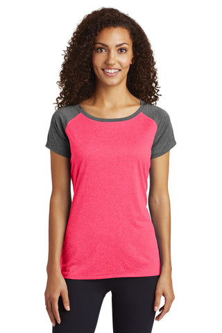 Sport-Tek  Ladies Heather-On-Heather Contender  Scoop Neck Tee. LST362