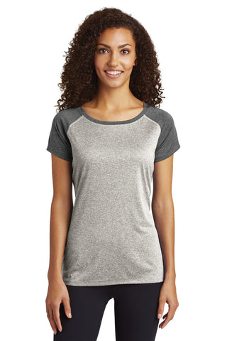 Sport-Tek  Ladies Heather-On-Heather Contender  Scoop Neck Tee. LST362