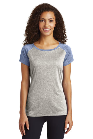 Sport-Tek  Ladies Heather-On-Heather Contender  Scoop Neck Tee. LST362