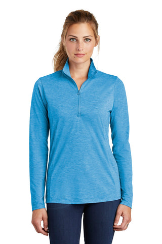 Sport-Tek  Ladies PosiCharge  Tri-Blend Wicking 1/4-Zip Pullover. LST407