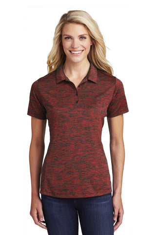 Sport-Tek  Ladies PosiCharge  Electric Heather Polo. LST590