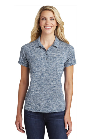 Sport-Tek  Ladies PosiCharge  Electric Heather Polo. LST590