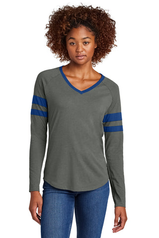 Sport-Tek ®  Women's Halftime Stripe Long Sleeve V-Neck Tee LST6043