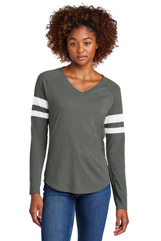 Sport-Tek ®  Women's Halftime Stripe Long Sleeve V-Neck Tee LST6043
