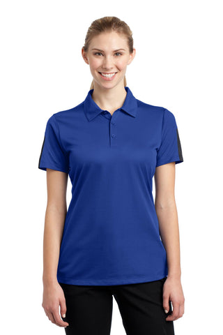 Sport-Tek Ladies PosiCharge Active Textured Colorblock Polo. LST695