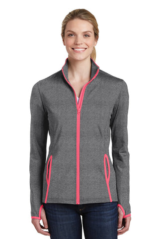 Sport-Tek Ladies Sport-Wick Stretch Contrast Full-Zip Jacket.  LST853