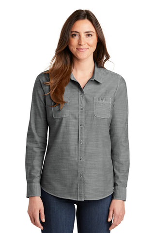 Port Authority Ladies Slub Chambray Shirt. LW380