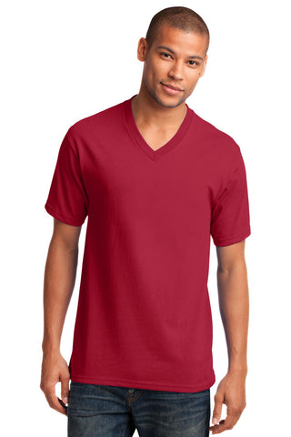 Port & Company ®  Core Cotton V-Neck Tee. PC54V