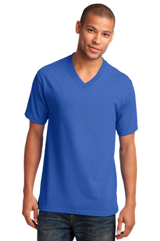 Port & Company ®  Core Cotton V-Neck Tee. PC54V