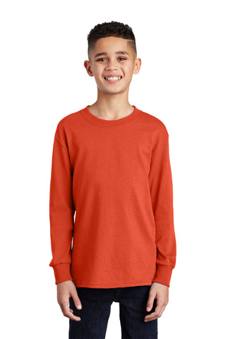 Port & Company ®  Youth Long Sleeve Core Cotton Tee. PC54YLS