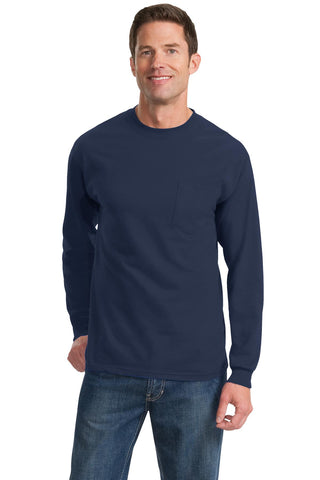 Port & Company ®  Long Sleeve Essential Pocket Tee.  PC61LSP