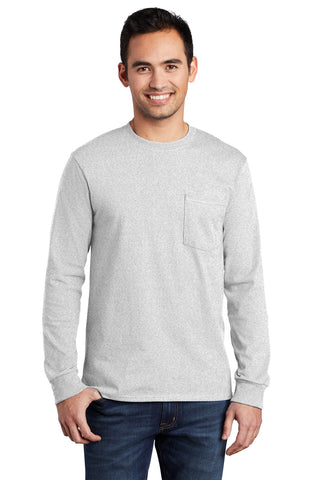 Port & Company ®  Long Sleeve Essential Pocket Tee.  PC61LSP